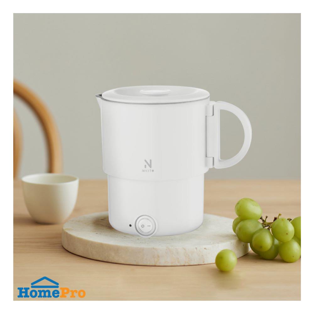 กาต้มน้ำไฟฟ้าพกพา NIKITO HF051B-3 0.9 ลิตร สีขาว