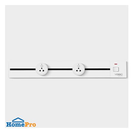 รางปลั๊กไฟแบบเลื่อนได้ VEXXO PWB1-6200 60 ซม. สีขาว_4