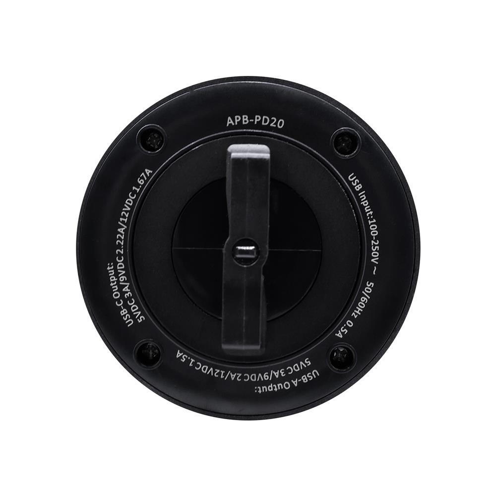 เต้ารับไร้สาย VEXXO USB TYPE A/C APB-PD20 20 วัตต์ สีดำ