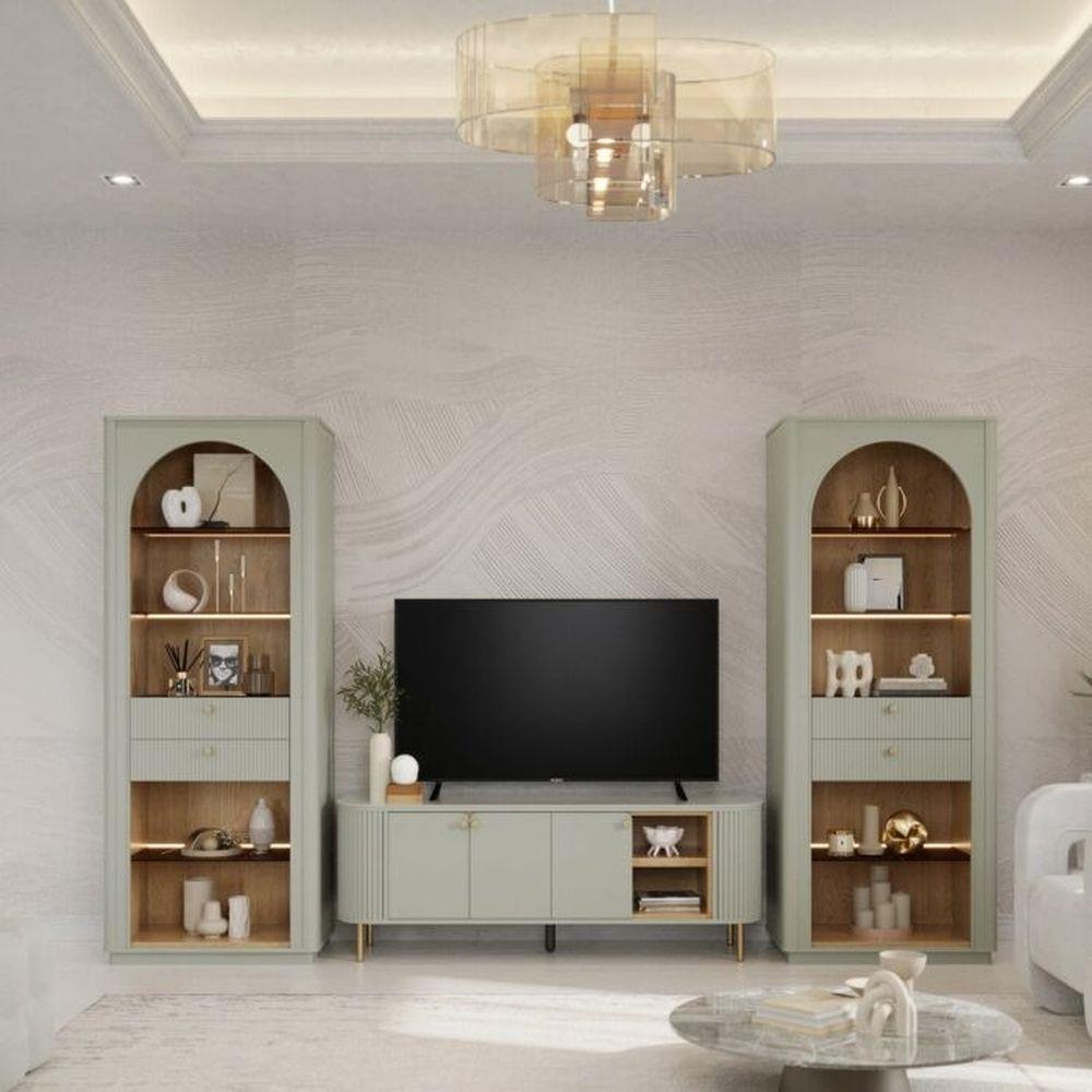 ตู้โชว์ SB FURNITURE SOUL 19232527 80 ซม. สี PEWTER GREY