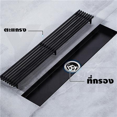 รางน้ำทิ้ง CASSA CL0242 100 ซม. สีดำ_3