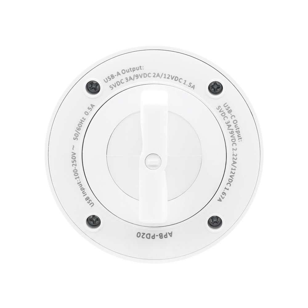 เต้ารับไร้สาย VEXXO USB TYPE A/C APB-PD20 20 วัตต์ สีขาว