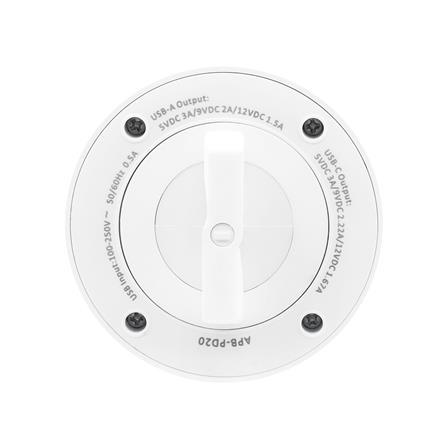 เต้ารับไร้สาย VEXXO USB TYPE A/C APB-PD20 20 วัตต์ สีขาว_3