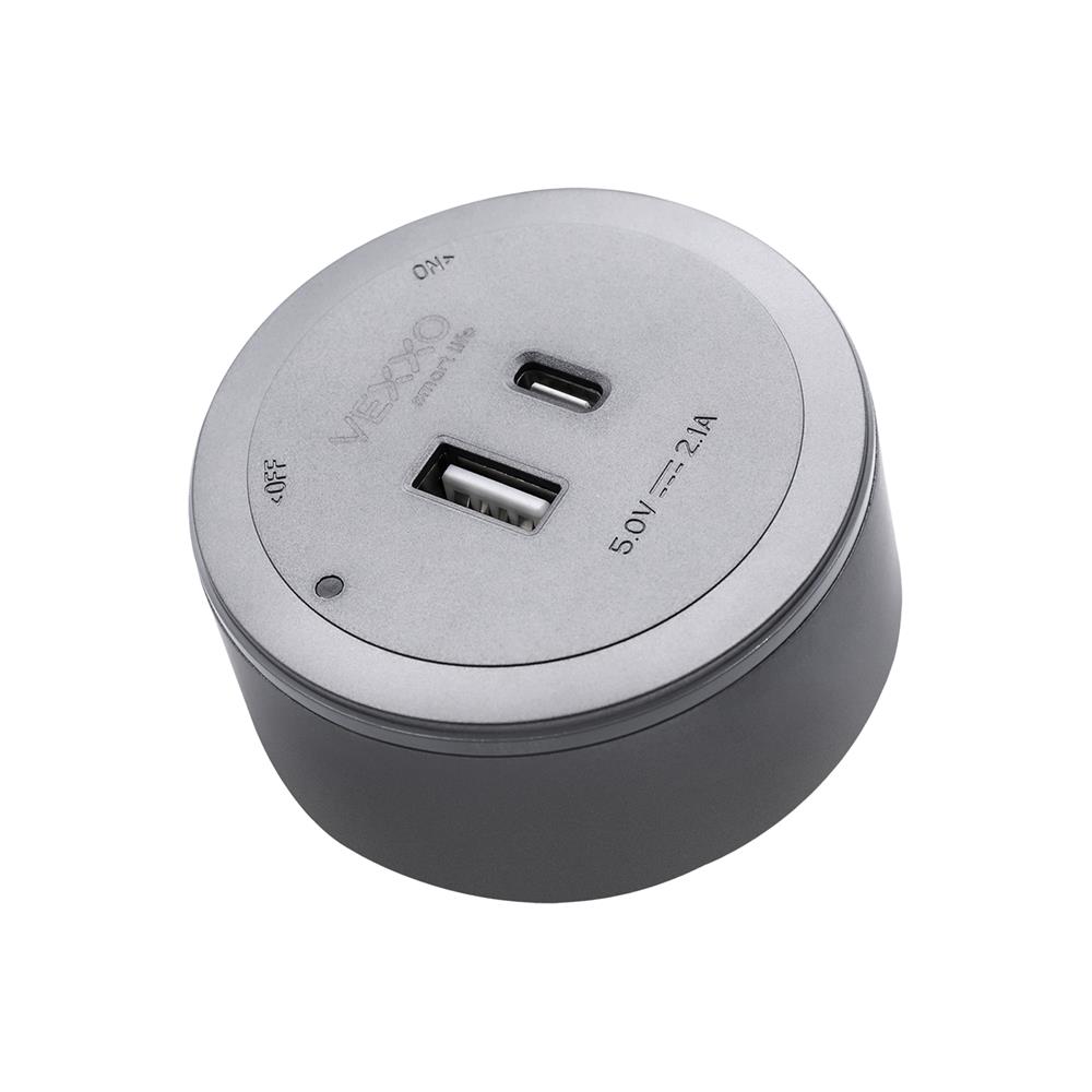 เต้ารับไร้สาย VEXXO USB TYPE A/C APB-0020 10 วัตต์ สีดำ