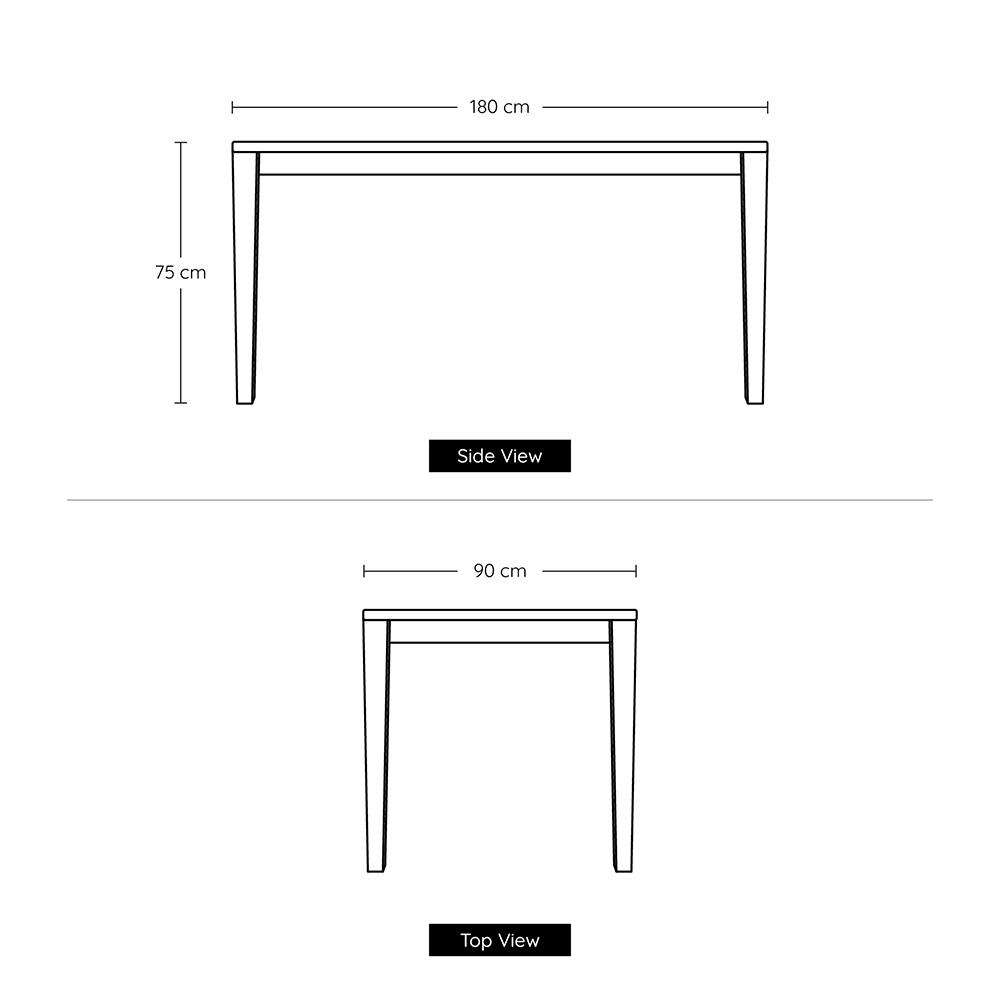 โต๊ะอาหาร YKS ROMP 8859275802275 180 ซม. สีโอ๊ค
