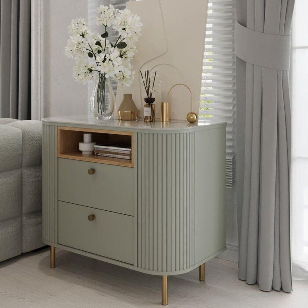 ตู้ลิ้นชัก 2 ลิ้นชัก SB FURNITURE SOUL 19232109 90 ซม. สี PEWTER GREY