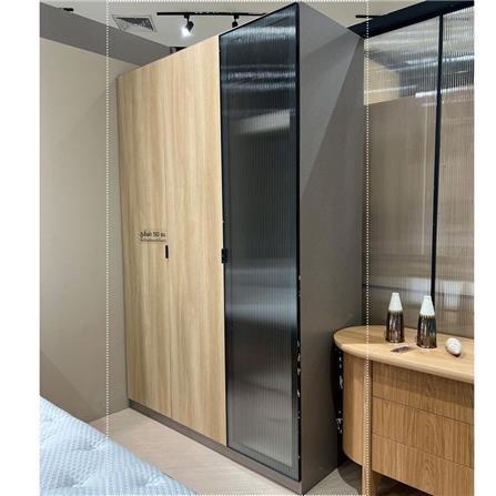 ตู้เสื้อผ้า 3 บานเปิด SB FURNITURE VALLEY 19236035 150 ซม. สีน้ำตาลอ่อน_7