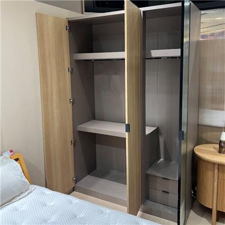 ตู้เสื้อผ้า 3 บานเปิด SB FURNITURE VALLEY 19236035 150 ซม. สีน้ำตาลอ่อน_8