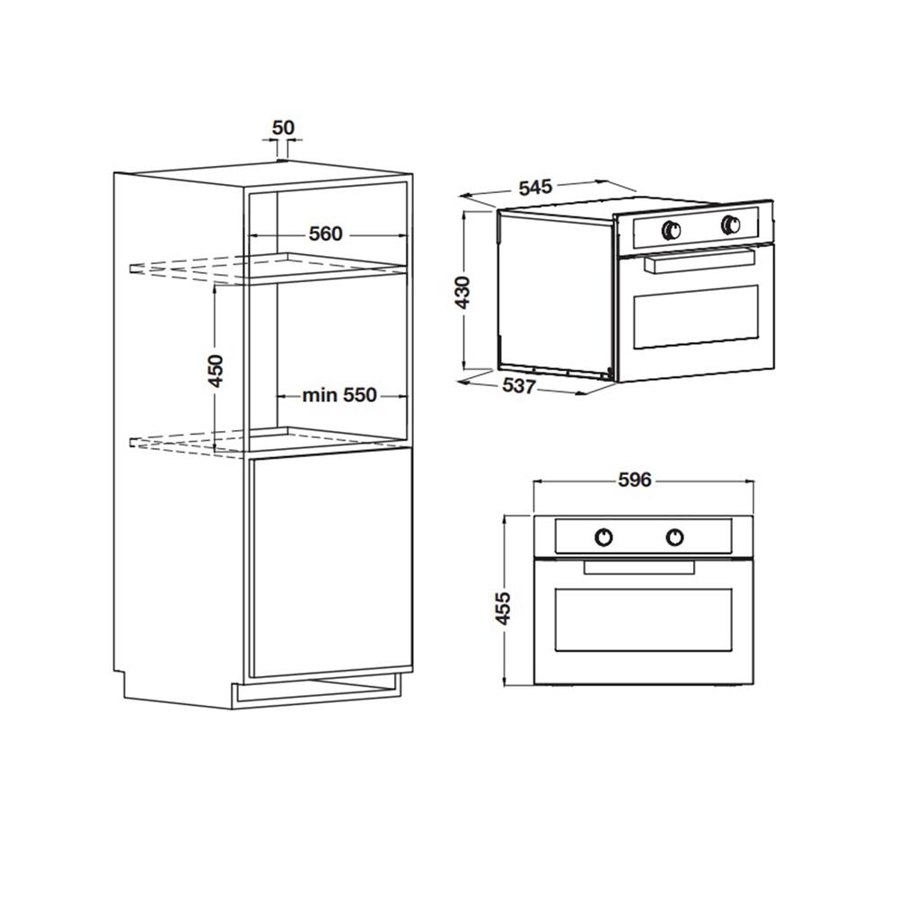 เตาอบฝังดิจิตอล HAFELE CANNOLI 495.06.496 (COMBI MICROWAVE)