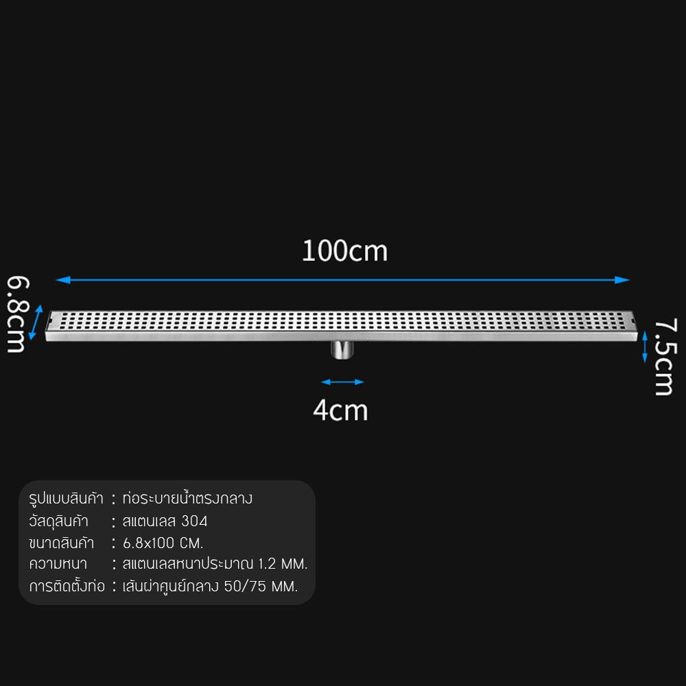 รางน้ำทิ้ง CASSA CL0259 100 ซม. สีเงิน
