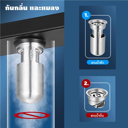 รางน้ำทิ้ง CASSA CL0194 60 ซม. สีดำ_1