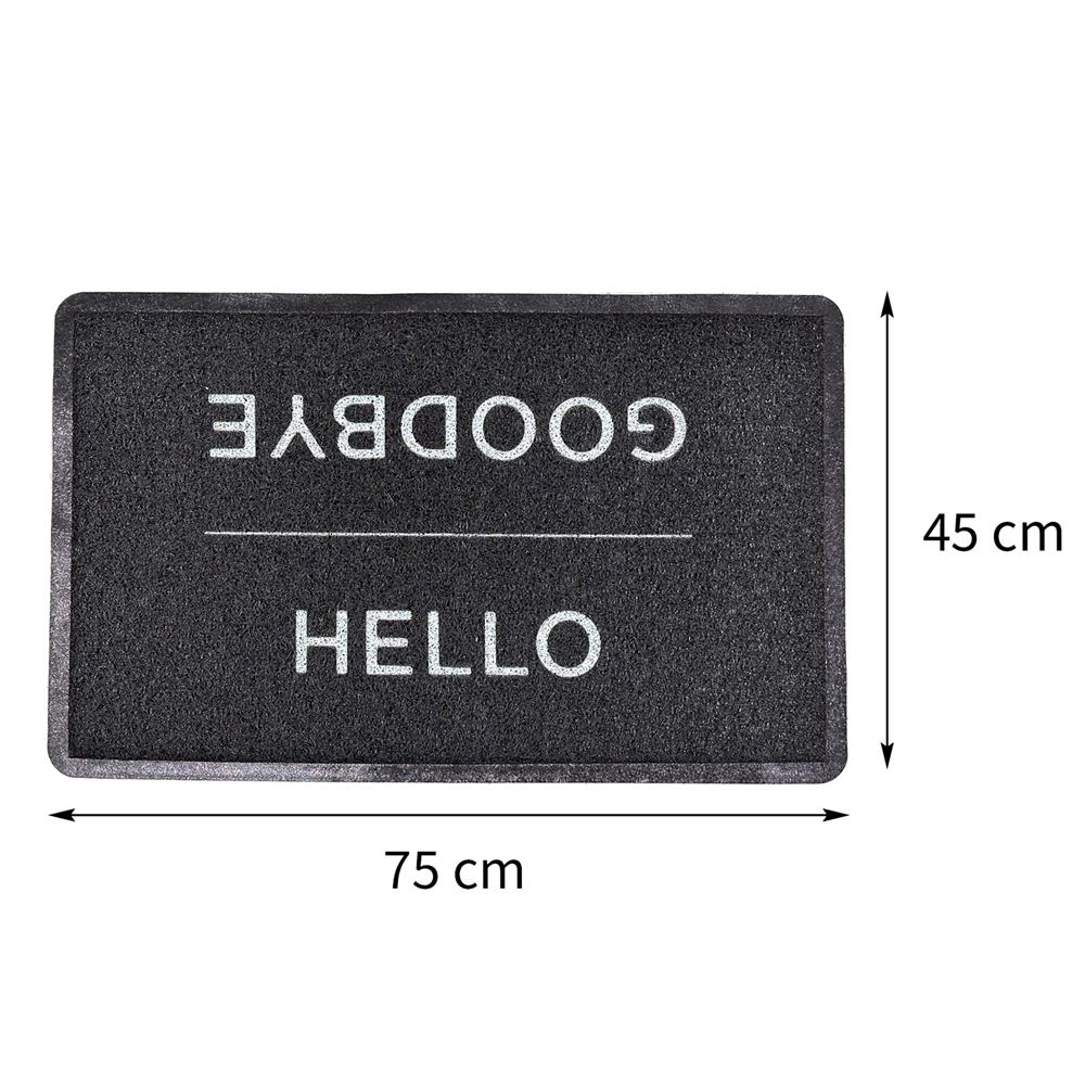 พรมเช็ดเท้าดักฝุ่น HOME LIVING STYLE G&H 45X75 ซม. สีดำ