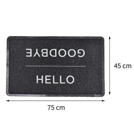 พรมเช็ดเท้าดักฝุ่น HOME LIVING STYLE G&H 45X75 ซม. สีดำ_9