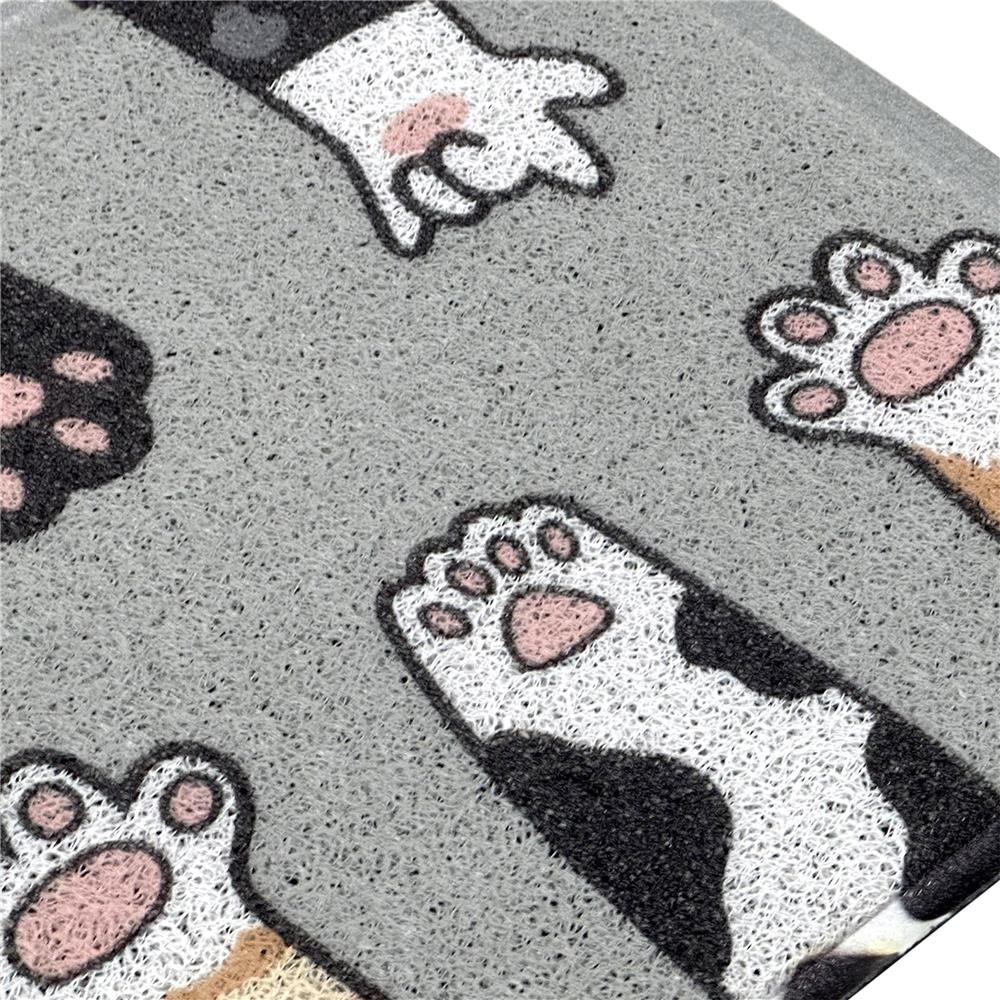 พรมเช็ดเท้าดักฝุ่น HOME LIVING STYLE PAWS 45X75 ซม. สีเทา