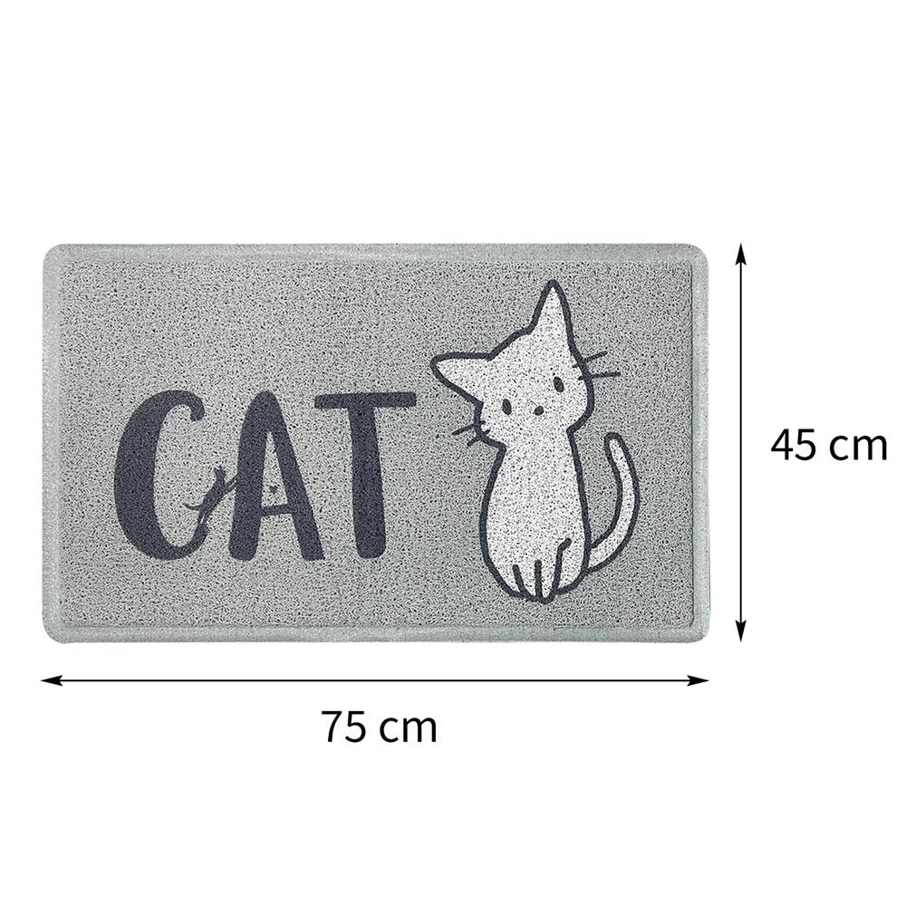 พรมเช็ดเท้าดักฝุ่น HOME LIVING STYLE KIDTY 45X75 ซม. สีเทา