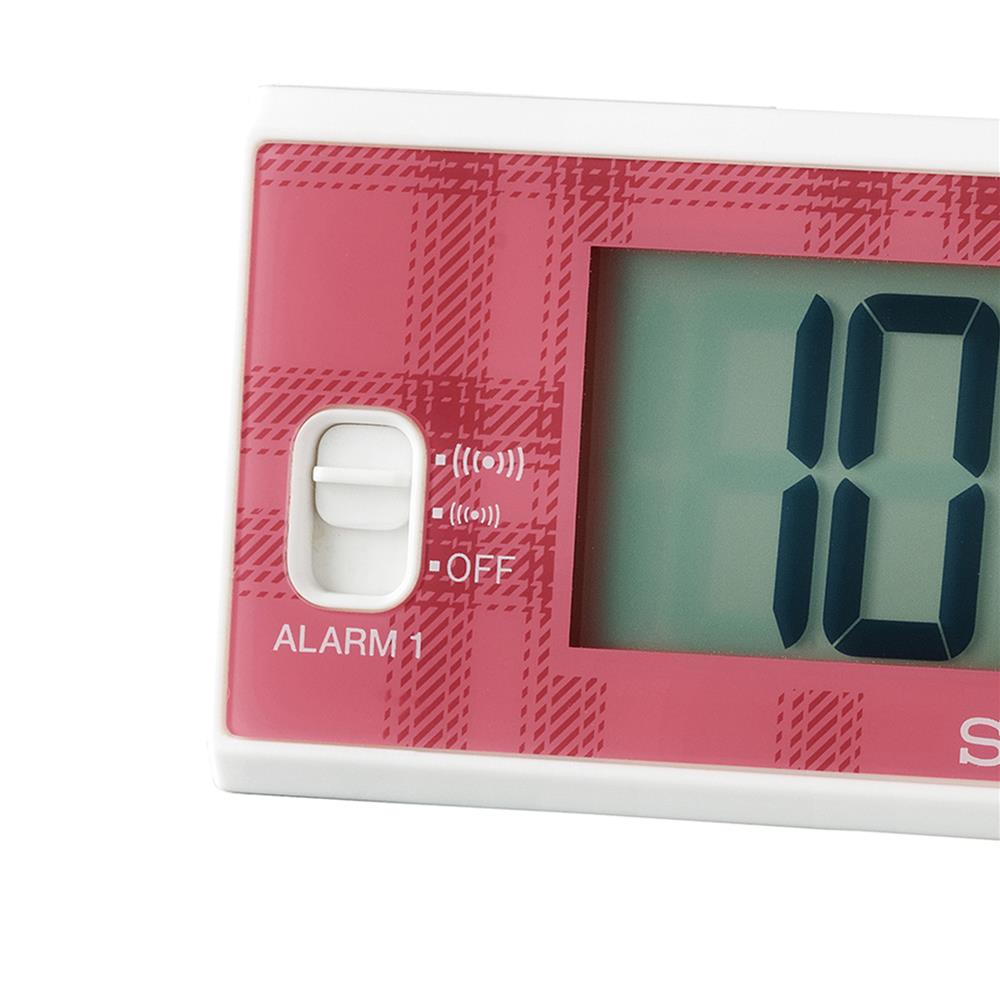 นาฬิกาตั้งโต๊ะ SEIKO CLOCKS QHL099W 1.8X4.8 นิ้ว สีแดง