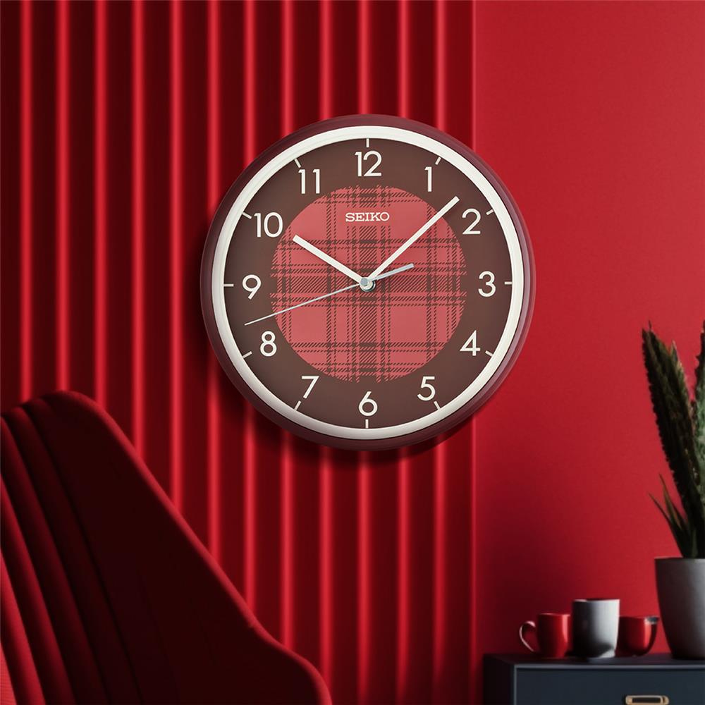 นาฬิกาแขวน SEIKO CLOCKS QHA016R 10.8 นิ้ว สีแดง