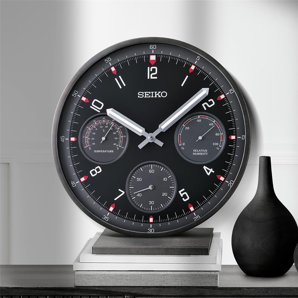 นาฬิกาแขวน SEIKO CLOCKS QXA823K 12.9 นิ้ว สีดำ