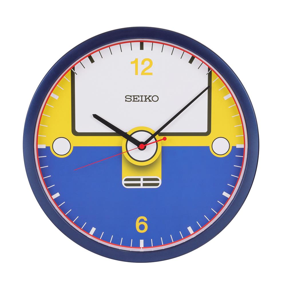 นาฬิกาแขวน SEIKO CLOCKS PJA020L 14.1 นิ้ว สีเหลือง/น้ำเงิน