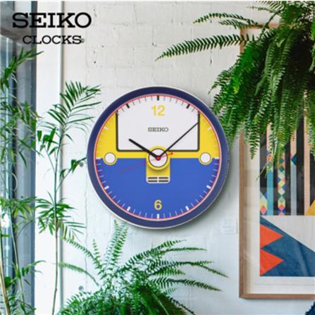นาฬิกาแขวน SEIKO CLOCKS PJA020L 14.1 นิ้ว สีเหลือง/น้ำเงิน_2