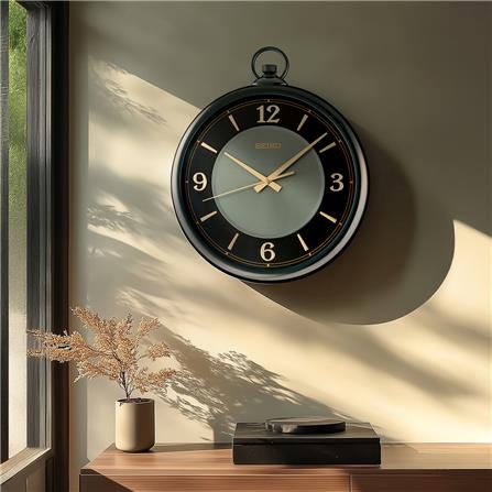 นาฬิกาแขวน SEIKO CLOCKS QXA843K 16.6X14 นิ้ว สีดำ_4