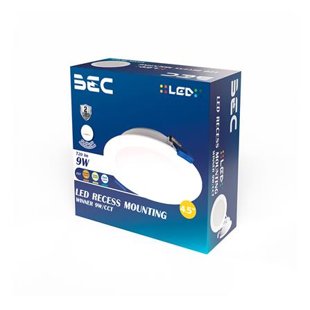 ดาวน์ไลท์ LED BEC WINNER 4.5 นิ้ว 9 วัตต์ DAYLIGHT/COOL WHITE/WARM WHITE สีขาว_3