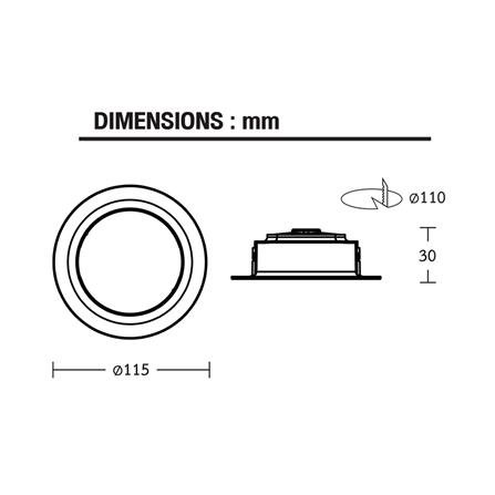 ดาวน์ไลท์ LED BEC WINNER 4.5 นิ้ว 9 วัตต์ DAYLIGHT/COOL WHITE/WARM WHITE สีขาว_5