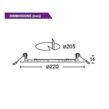 ดาวน์ไลท์ LED BEC BLADE III-O 8 นิ้ว 18 วัตต์ WARM WHITE สีขาว_5