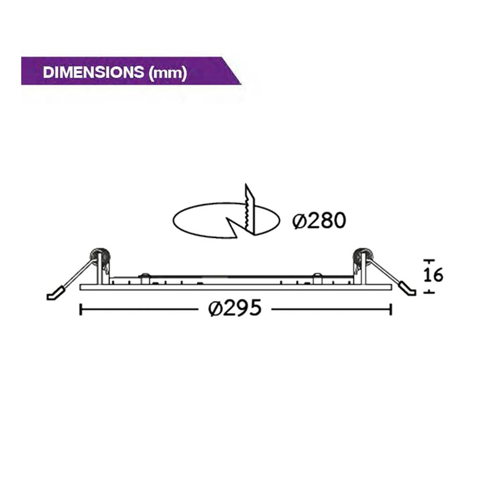 ดาวน์ไลท์ LED BEC BLADE III-O 11 นิ้ว 24 วัตต์ WARM WHITE สีขาว