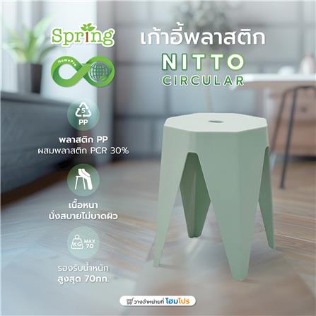 เก้าอี้พลาสติก SPRING NITTO CIRCULAR สีเขียว_6