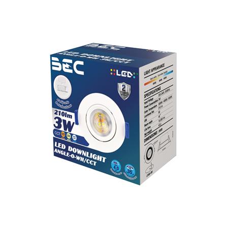 ดาวน์ไลท์ LED BEC ANGLE 2.5 นิ้ว 3 วัตต์ DAYLIGHT/COOL WHITE/WARM WHITE สีขาว_3