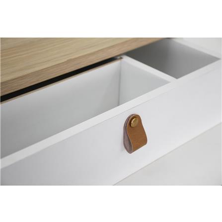 ชั้นวางจอคอมพร้อมลิ้นชัก LUVORA REGAL 05 สีขาว/โอ๊ค_3