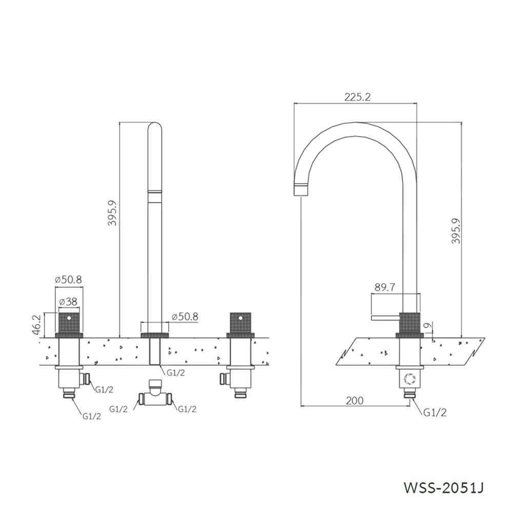 ก๊อกอ่างล้างหน้าผสม WS WSS-2051J