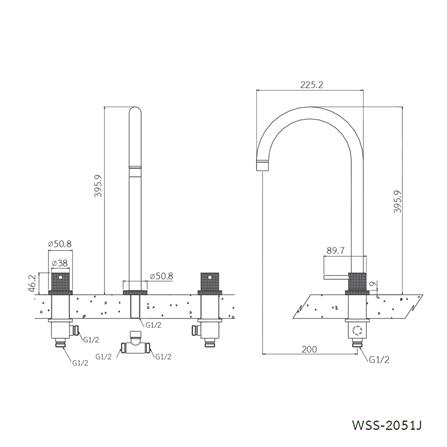 ก๊อกอ่างล้างหน้าผสม WS WSS-2051J_1