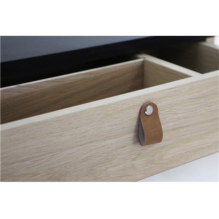 ชั้นวางจอคอมพร้อมลิ้นชัก LUVORA REGAL 05 สีน้ำตาลเข้ม/โอ๊ค_4