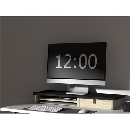 ชั้นวางจอคอมพร้อมลิ้นชัก LUVORA REGAL 05 สีน้ำตาลเข้ม/โอ๊ค_5