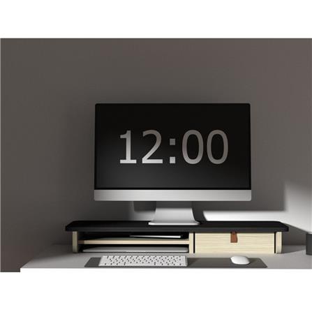 ชั้นวางจอคอมพร้อมลิ้นชัก LUVORA REGAL 05 สีน้ำตาลเข้ม/โอ๊ค_6