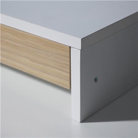 ชั้นวางจอคอมพร้อมลิ้นชัก LUVORA REGAL 03 สีขาว/โอ๊ค_4