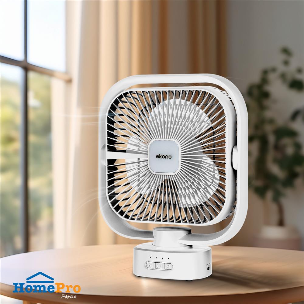 พัดลมพกพา 8 นิ้ว EKONO EK-PTB05 สีขาว