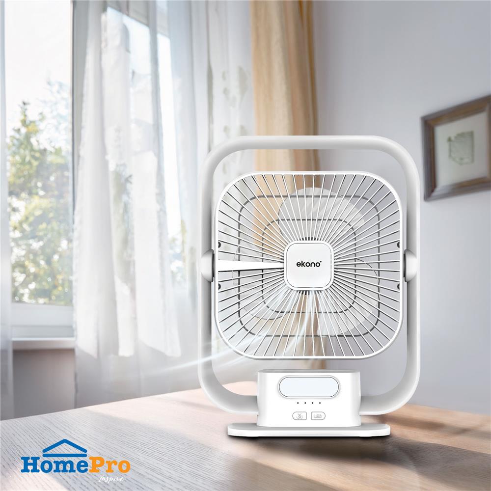 พัดลมพกพา 8 นิ้ว EKONO EK-PTB02 สีขาว