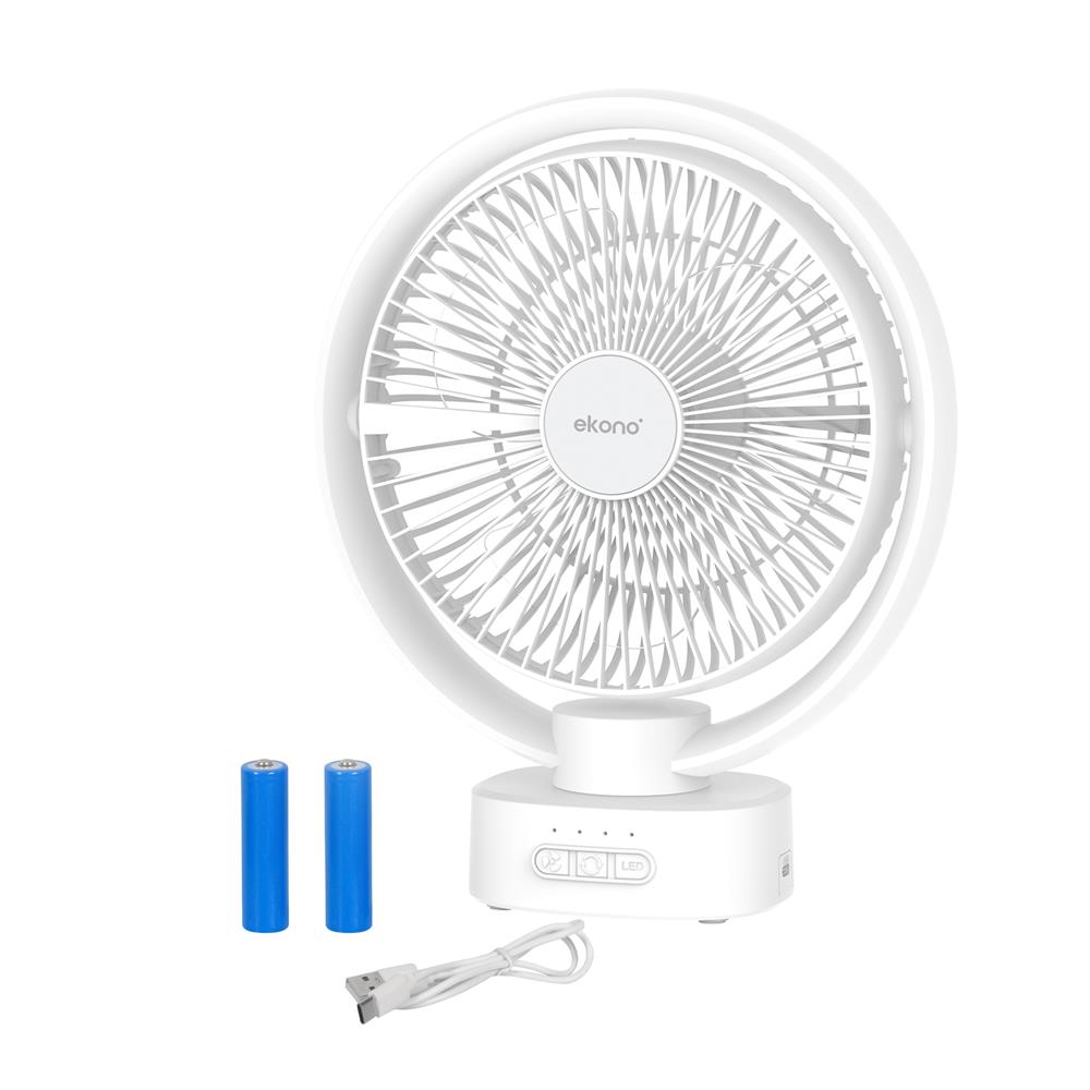 พัดลมพกพา 8 นิ้ว EKONO EK-PTB04 สีขาว