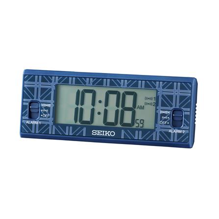 นาฬิกาตั้งโต๊ะ SEIKO CLOCKS QHL099L 1.8X4.8 นิ้ว สีน้ำเงิน_0