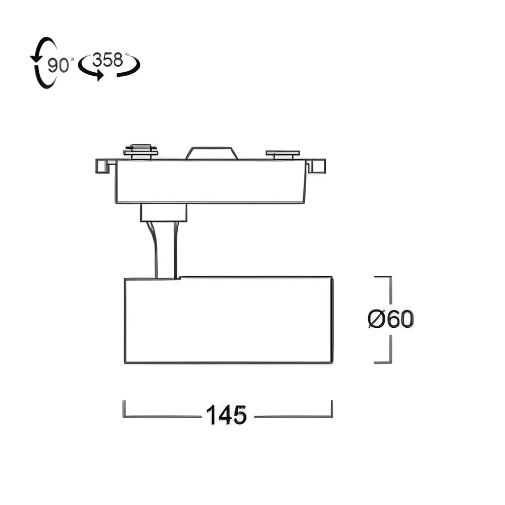 แทรคไลท์ LED LUMAX 04-A4461 25 วัตต์ COOL WHITE สีขาว
