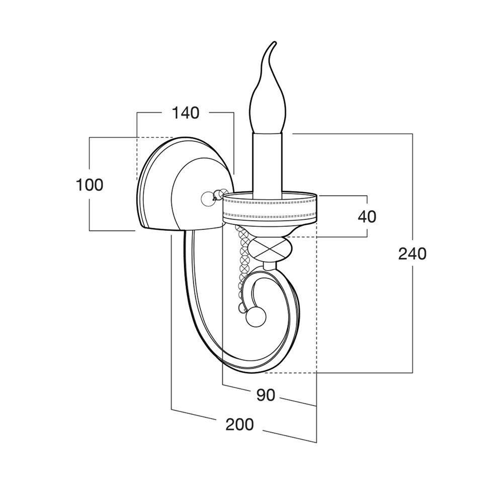 ไฟกิ่งภายใน LUMAX 01-03131 สีน้ำตาล 1 หัว