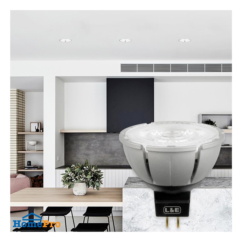 หลอด LED L&E MR16/PAR DIM 12V 24D 7.5 วัตต์ WARM WHITE GU5.3