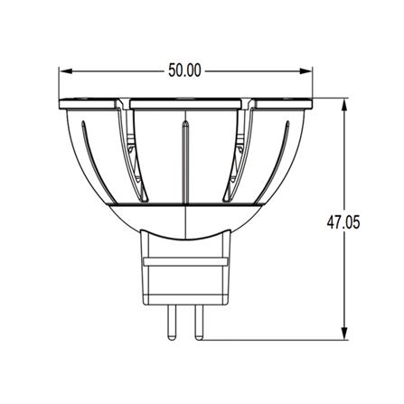หลอด LED L&E MR16/PAR DIM 12V 10D 7.5 วัตต์ COOL WHITE GU5.3_6