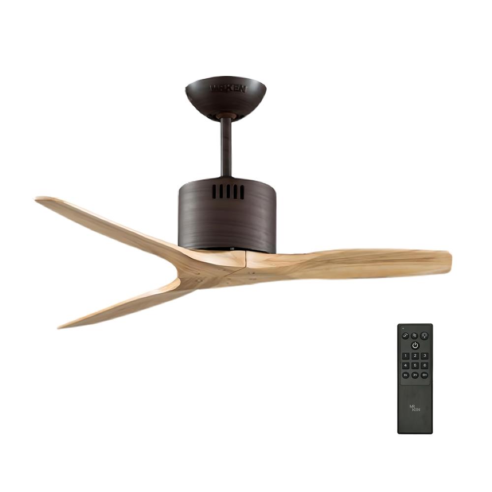 พัดลมไม่มีโคมไฟ MR.KEN 25-01963 40 นิ้ว สีน้ำตาลเข้ม/ลายไม้