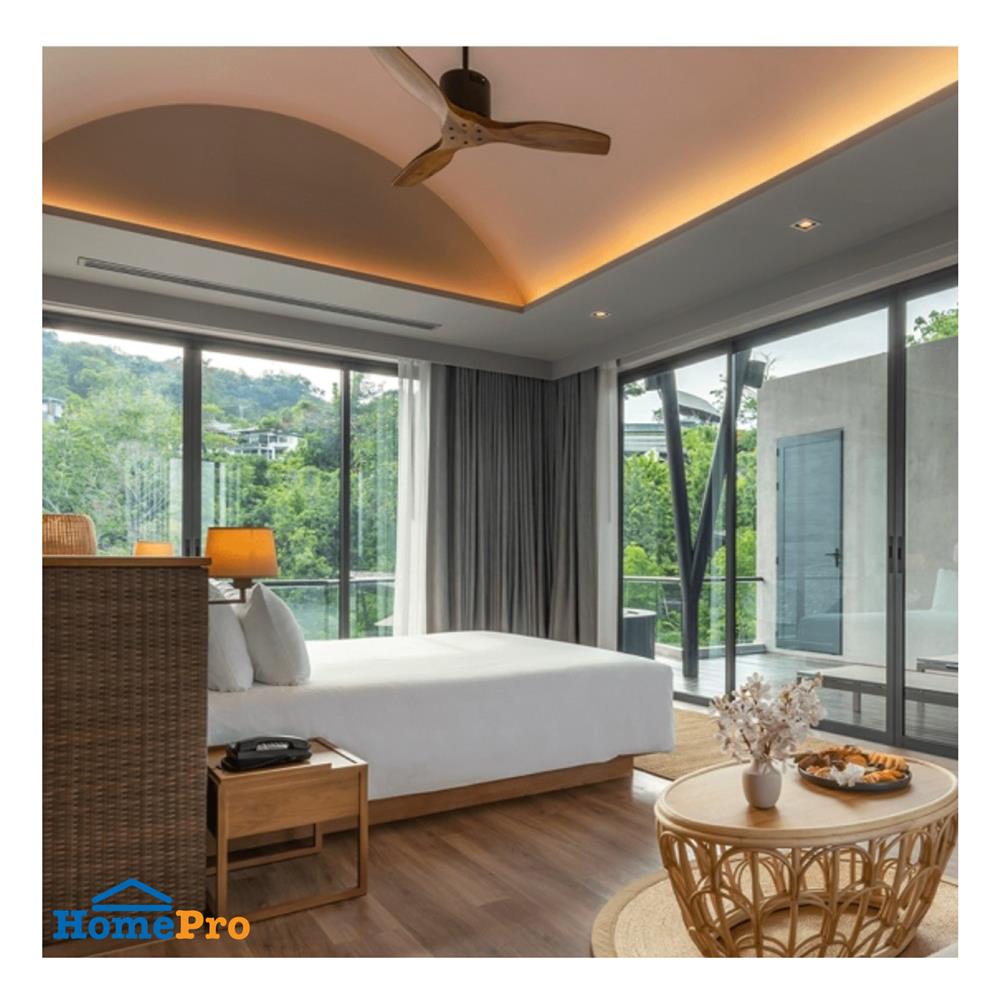 พัดลมไม่มีโคมไฟ MR.KEN 25-01963 40 นิ้ว สีน้ำตาลเข้ม/ลายไม้