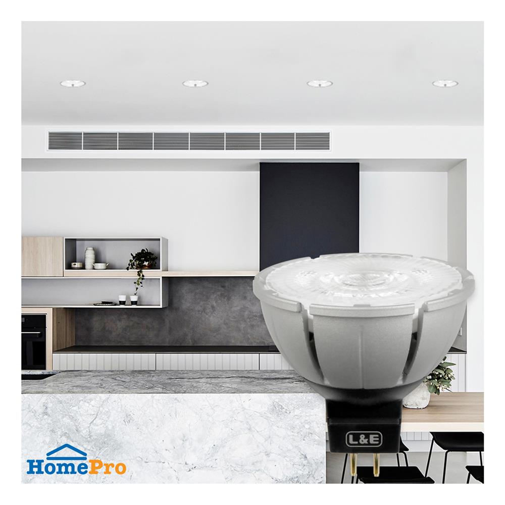 หลอด LED L&E MR16/PAR DIM 12V 10D 7.5 วัตต์ WARM WHITE GU5.3
