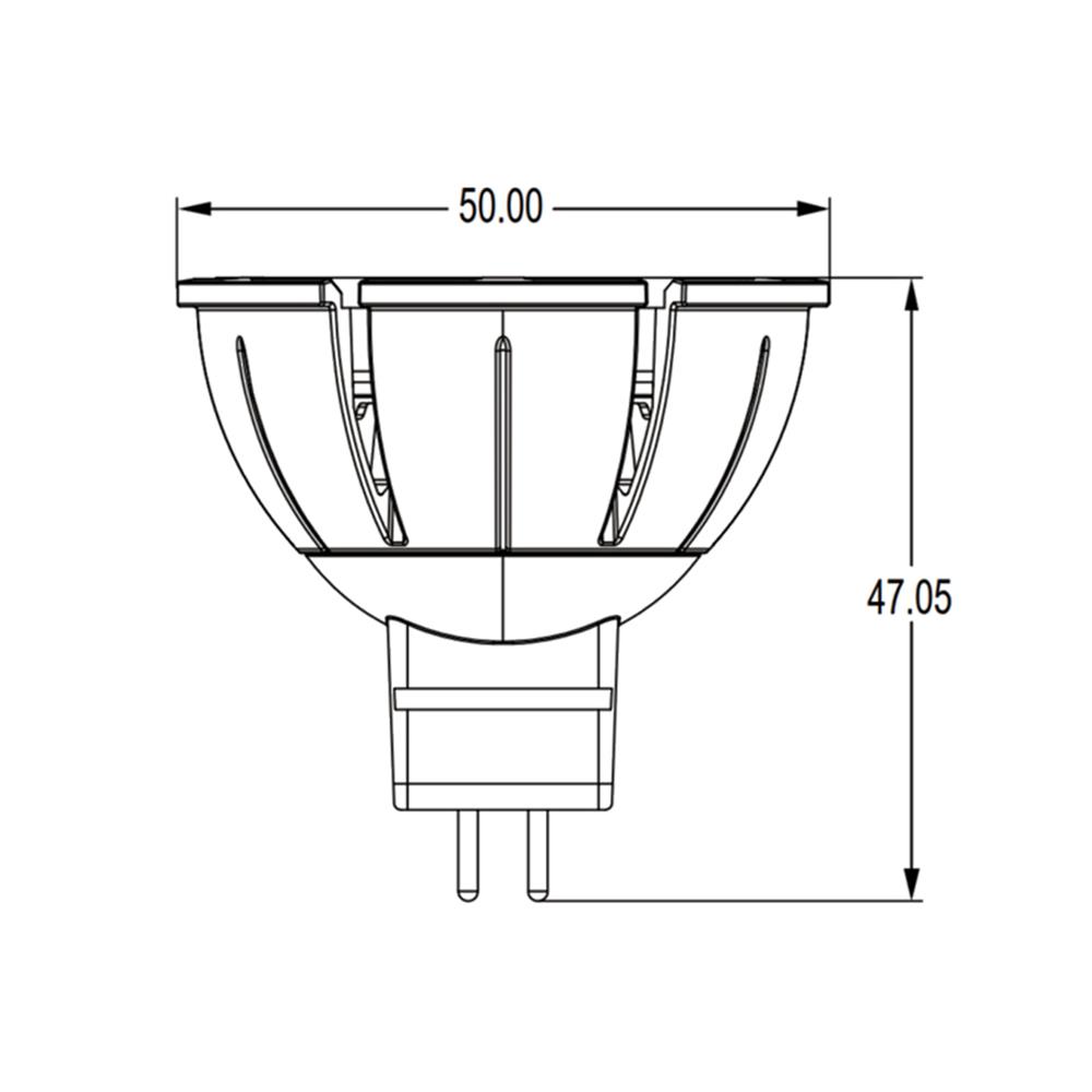 หลอด LED L&E MR16/PAR DIM 12V 24D 7.5 วัตต์ COOL WHITE GU5.3